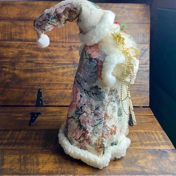 Elegant Old World Santa/Father Christmas Tree Topper White Fur 15” - Picture 6 of 13